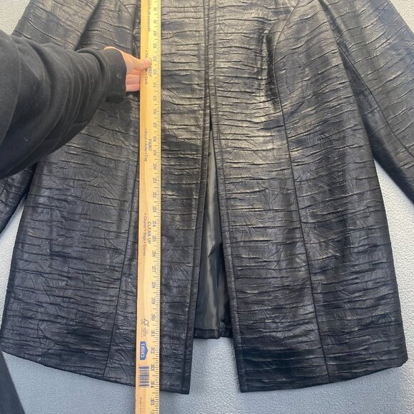 Casper Black Designer Open Front Jacket Size 14W,Lined,Outdoor,Casual,Preppy - Picture 5 of 9